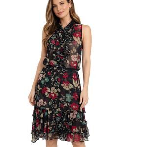 Lauren Ralph Lauren Petite Floral Ruffle Top & Skirt Set Womens 10P